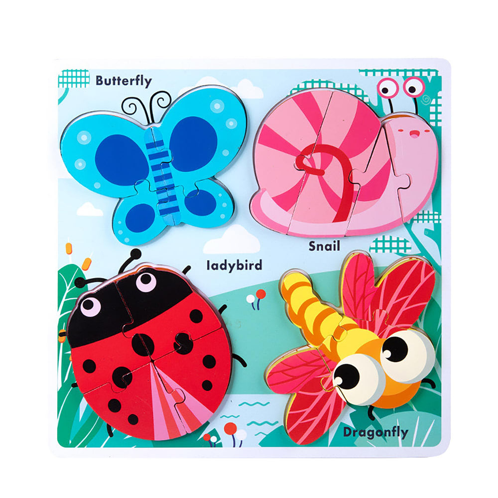 HT HONOR Montessori puzzle stimulates visual and tactile senses with colorful shapes.