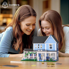 HTOWPMLS Gilmore House block set instruction manual shown in color