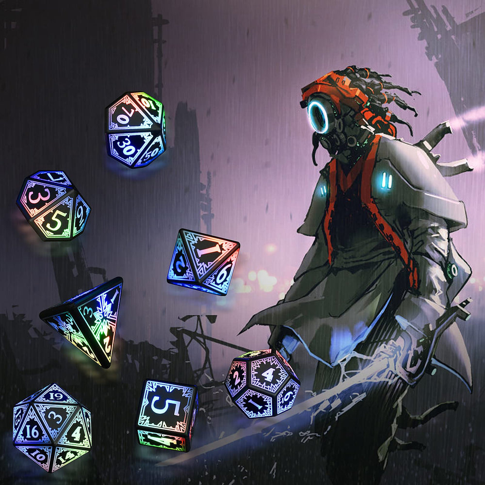 HTPOW light-up D12 dice glow clearly, adding ambiance to your RPG table.