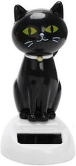 Htppzjr solar cat toy doll dancing on the dashboard for a playful, eco-friendly display