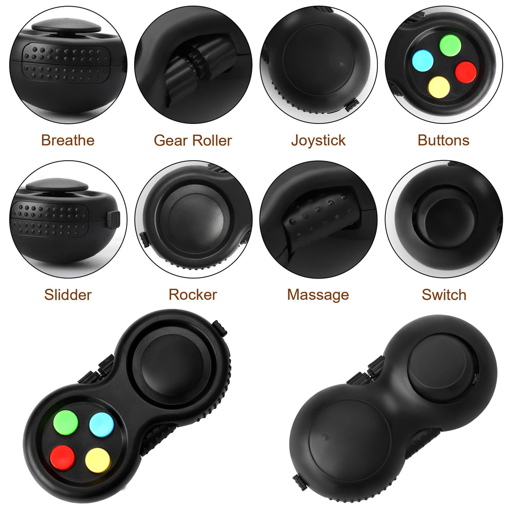 HTSHO keyboard fidget keychain black, versatile desk and bag companion