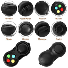 HTSHO keyboard fidget keychain black, versatile desk and bag companion