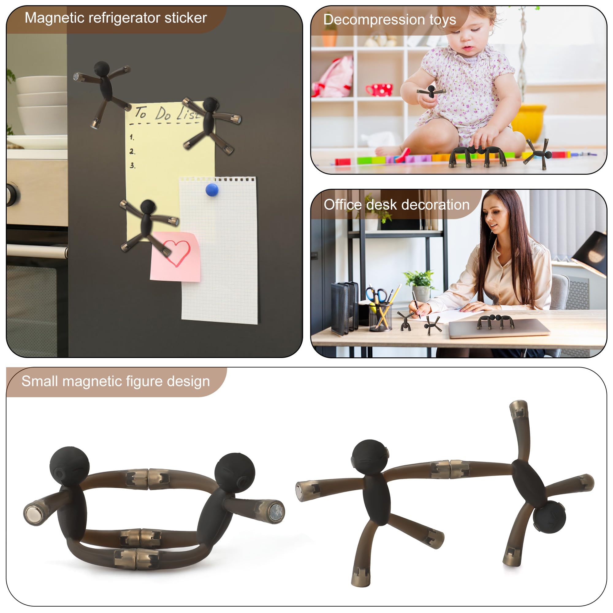 HTSHO magnet man set black, keeps little hands busy during commutes