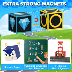 HtZestToysiop magnets adhere to a fridge surface for spontaneous construction