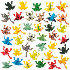 HTZNHXT 72pcs plastic frogs toy for kids, ideal for sensory play and dioramas.