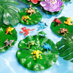 HTZNHXT bulk frog figures perfect for diorama building and crafts