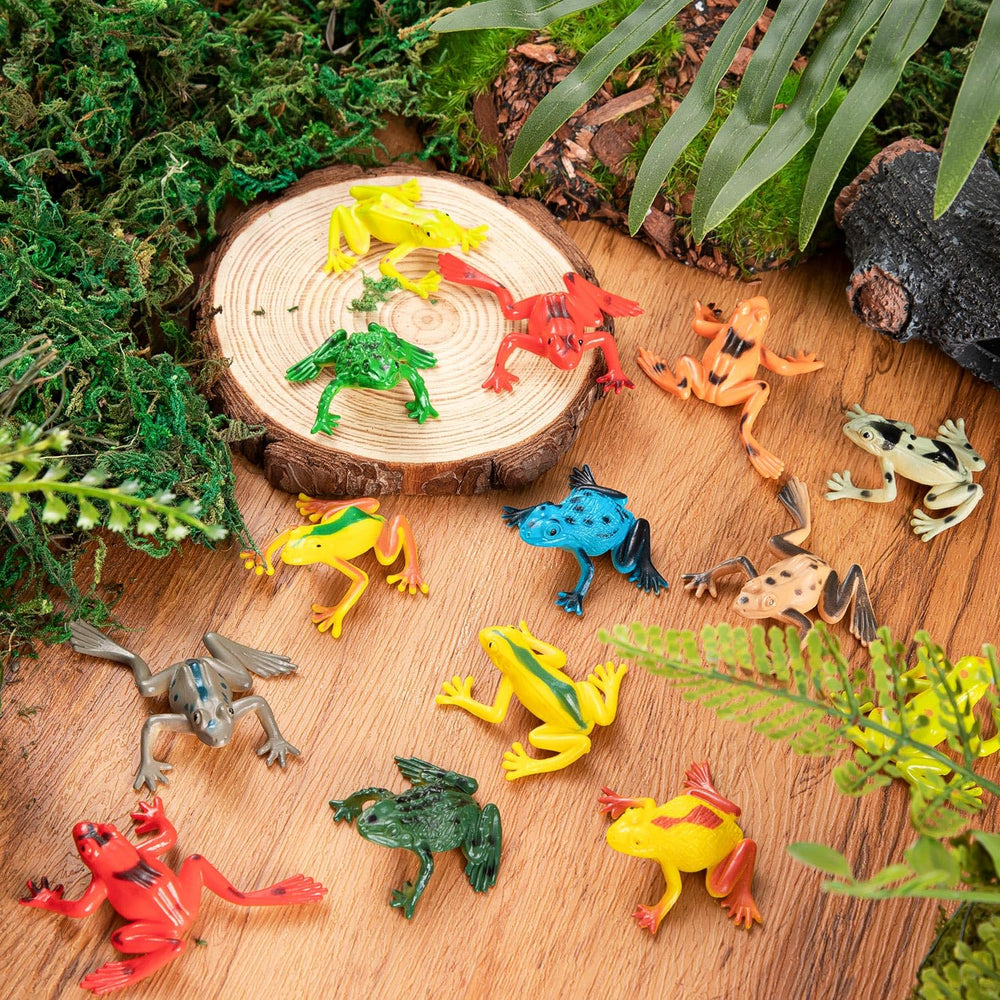 HTZNHXT frog figures set perfect for cake toppers and party decorations