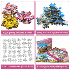 HUADADA puzzle includes glare-free poster included for reference during assembly