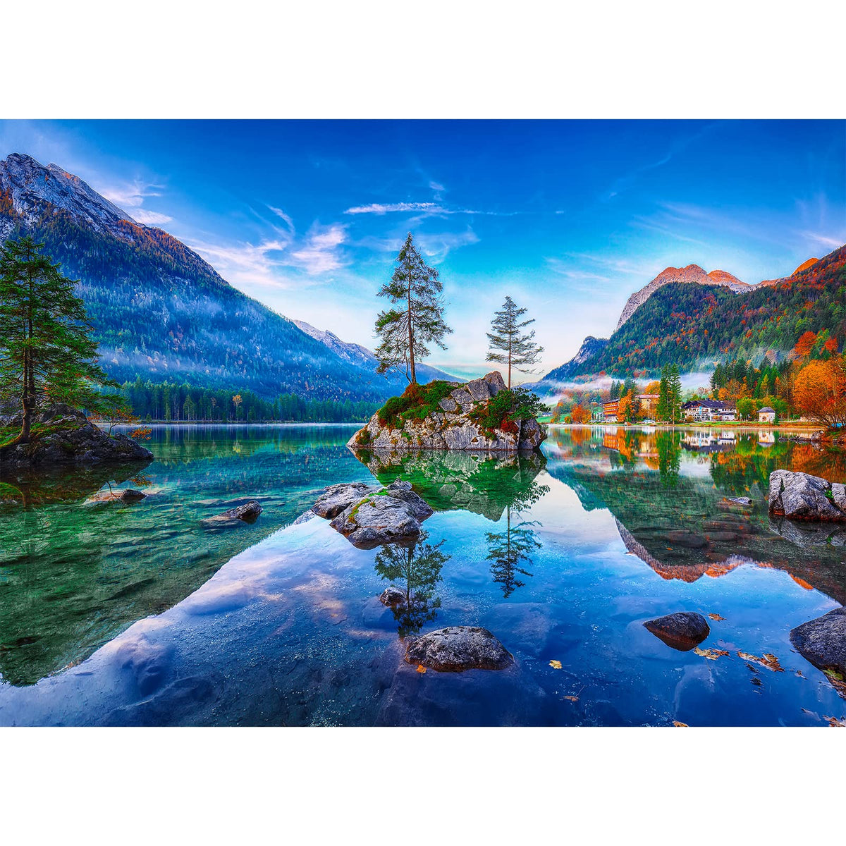 HUADADA 1000-piece puzzle with interlock back for smooth assembly.