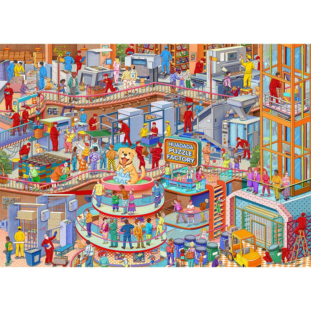 HUADADA 1000-piece puzzle interlock base for precise, satisfying assembly.