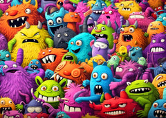 HUADADA 1000-piece puzzle with colorful monsters for adults boosts focus