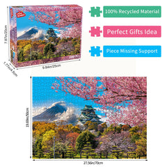 HUADADA puzzle image of Osaka Castle scene to boost focus and problem solving