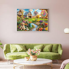 HUADADA 1000 piece puzzle features dust free round edges for family friendly handling