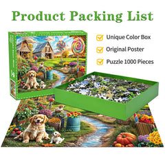 HUADADA 1000 piece puzzle recycles non toxic materials for safer pastime