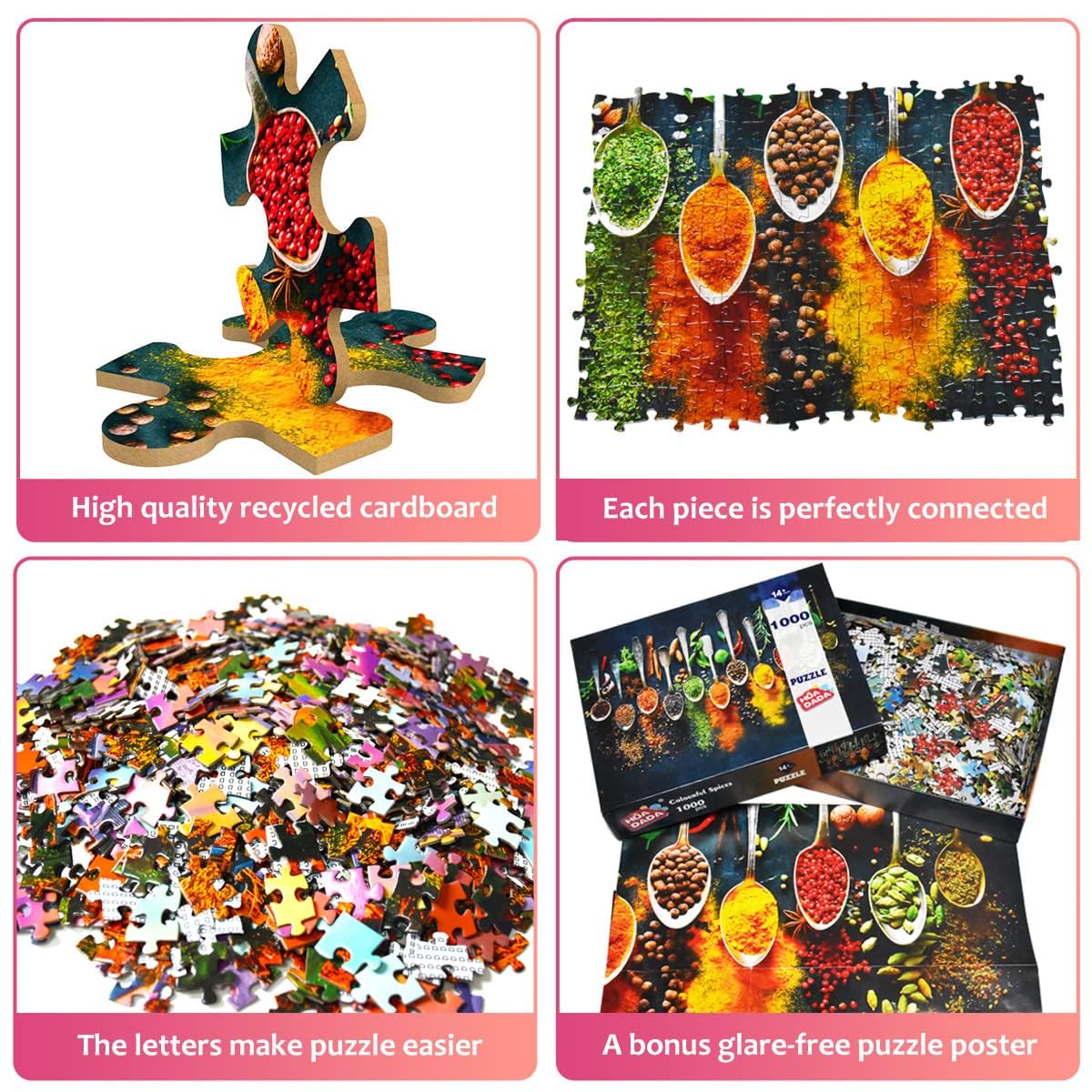 HUADADA artist-designed puzzle artwork detail for brain-teasing moments