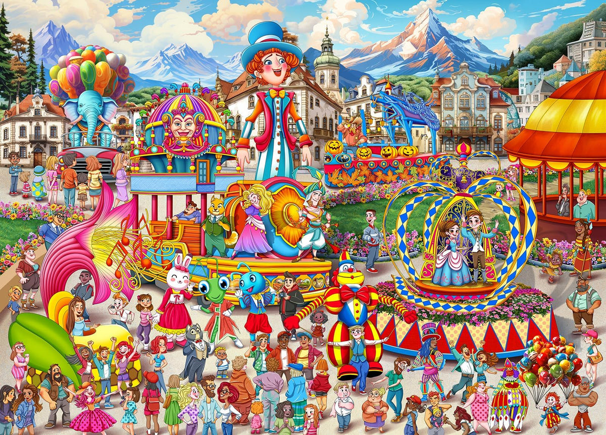 HUADADA carnival interlock puzzle cover with vibrant colors for visual satisfaction.