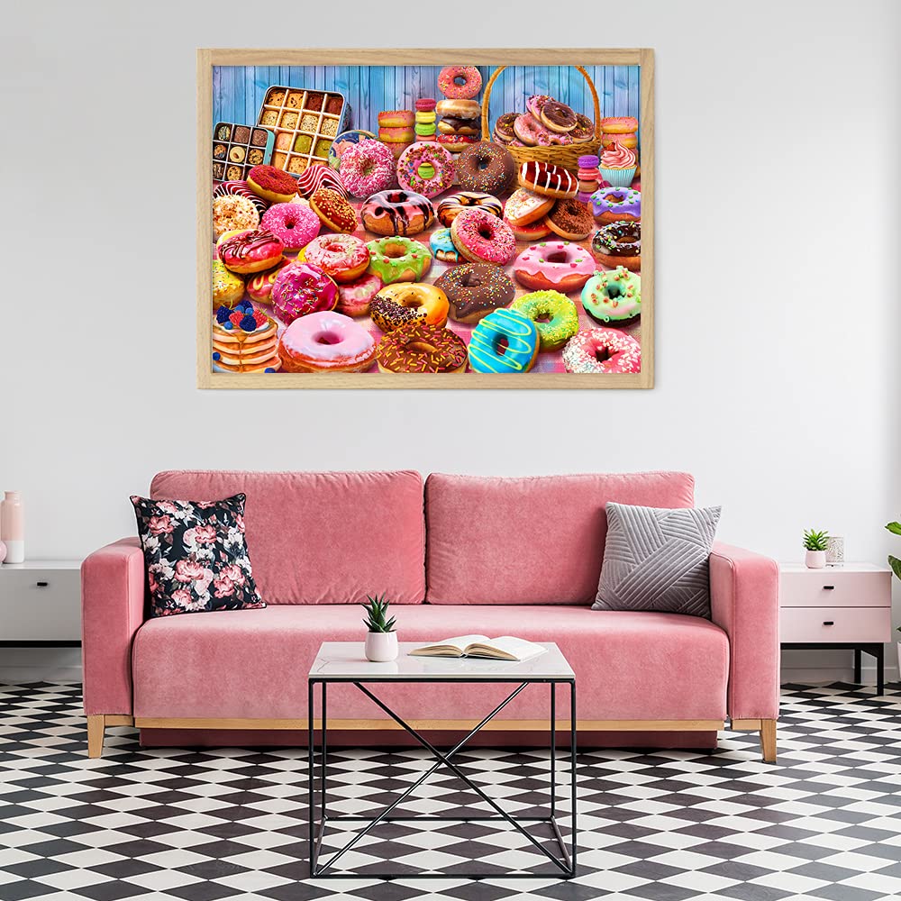 HUADADA donuts puzzle poster-ready finish for display