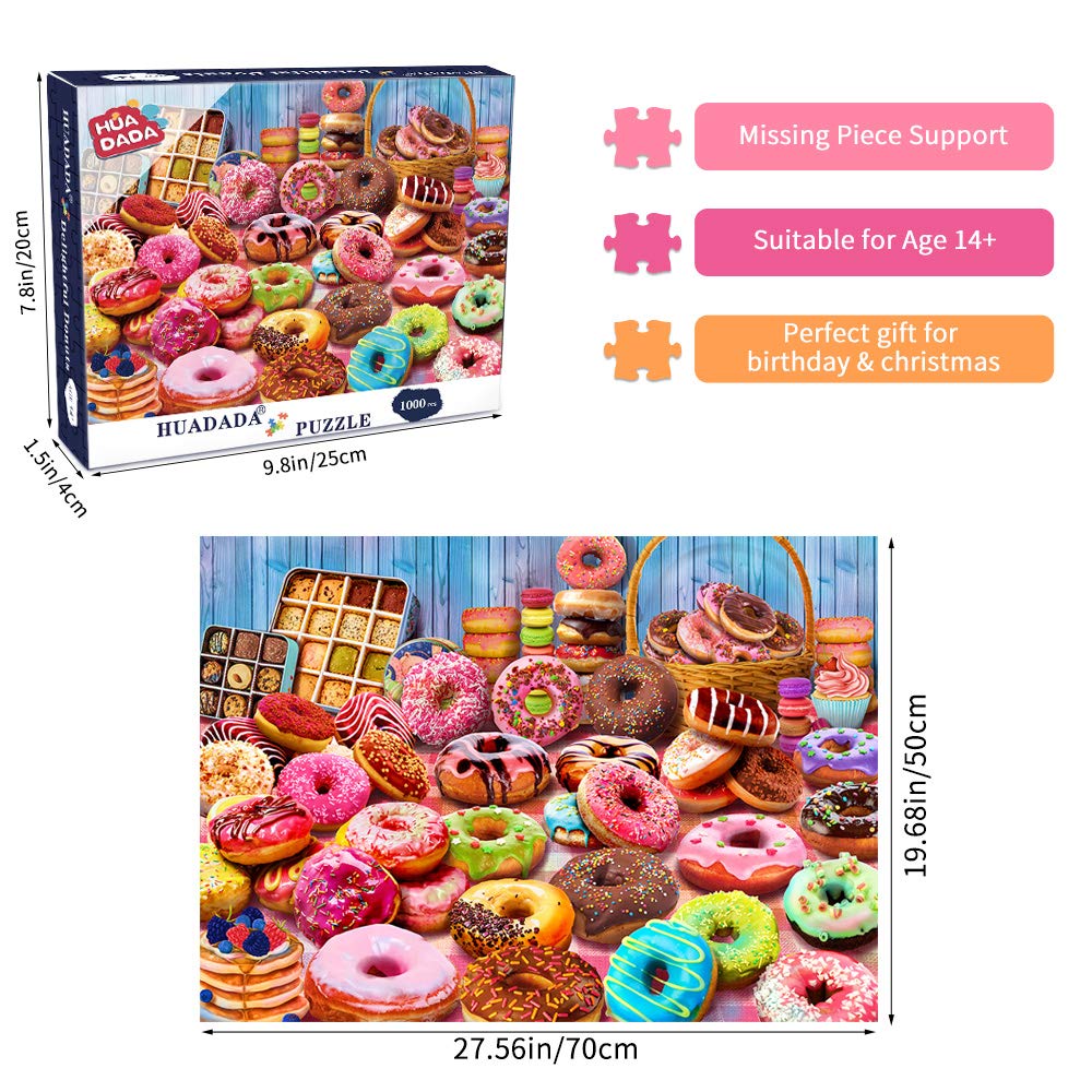HUADADA donuts puzzle surface-film finish preserves color