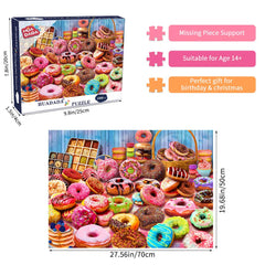 HUADADA donuts puzzle surface-film finish preserves color
