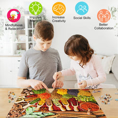 HUADADA puzzle with dust-free round edges keeps little hands safe