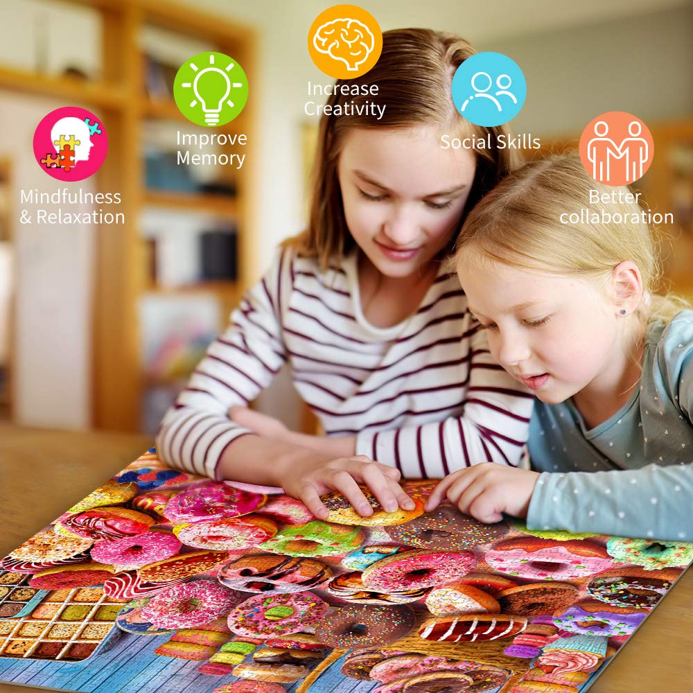 HUADADA family time puzzle in progress for connection