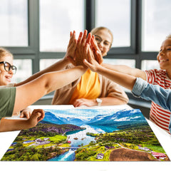 HUADADA Geiranger Fjord puzzle assembly encourages family time