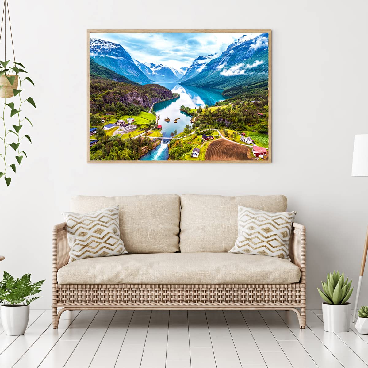 HUADADA Geiranger Fjord puzzle surface with glare-free viewing