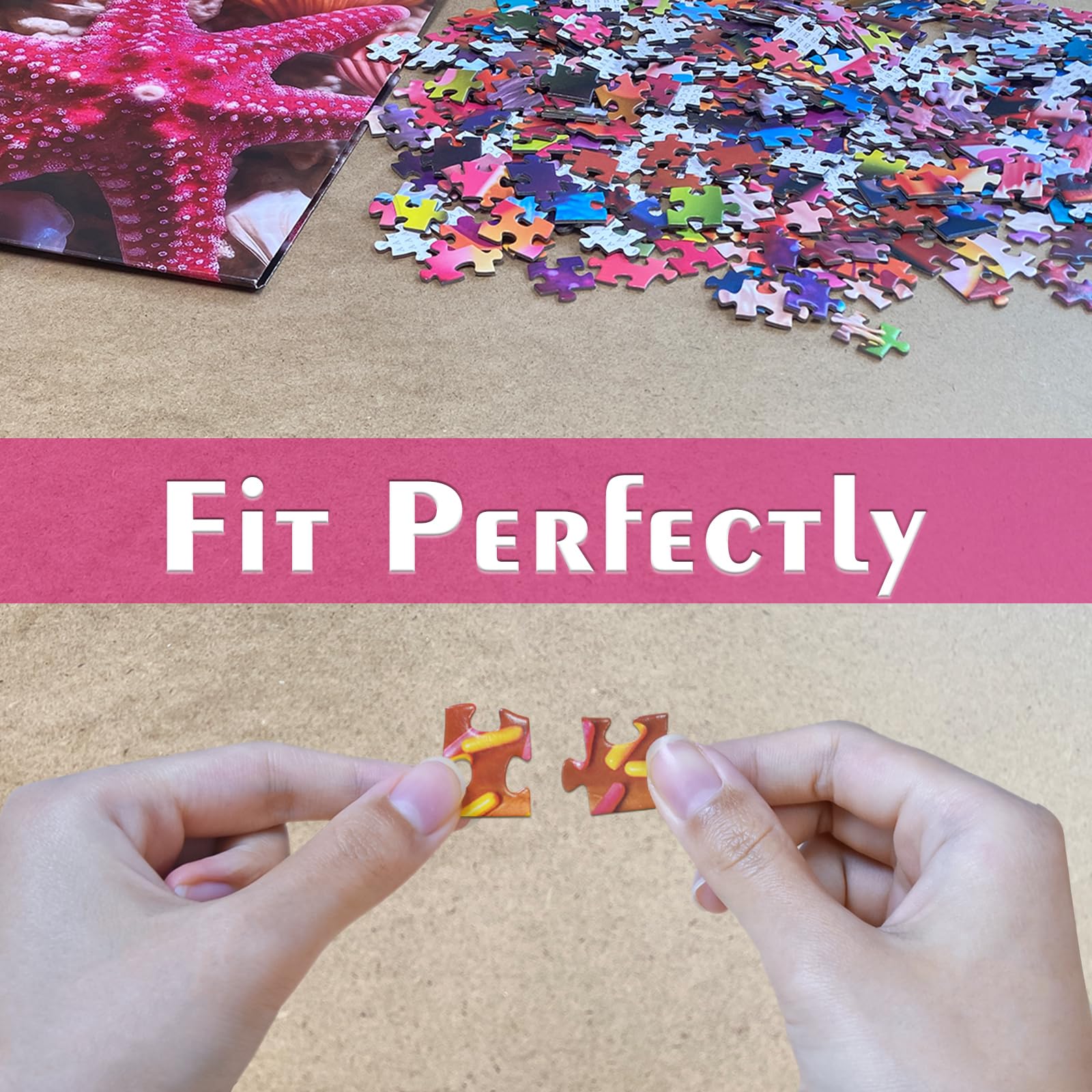 HUADADA jigsaw back letters guide for easy quadrant assembly.