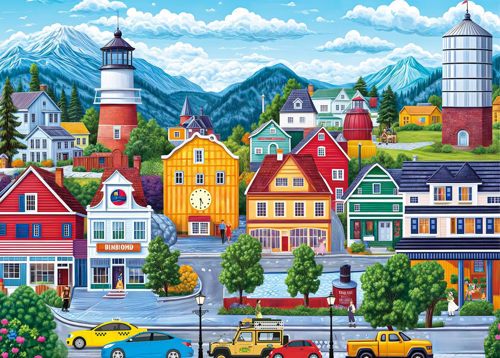 HUADADA jigsaw puzzle 1000-piece box and poster: premium leisure for mindful focus.