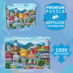 HUADADA jigsaw puzzle assembly on table: encourages concentration and family time.