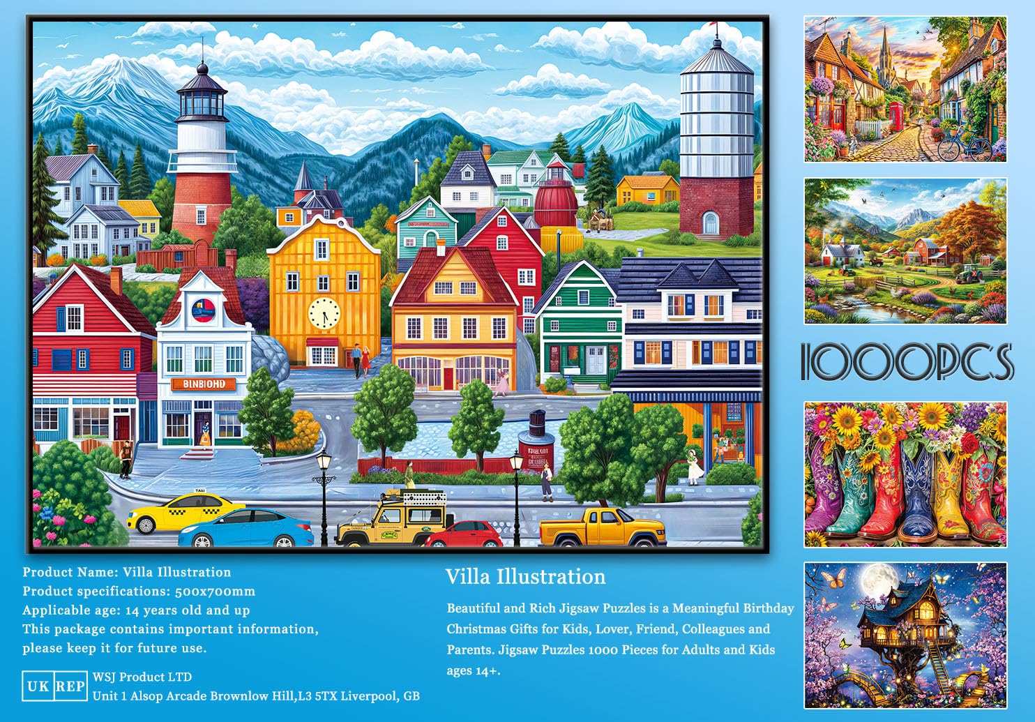 HUADADA jigsaw puzzle dust-free edges: safe for kids during puzzle time.
