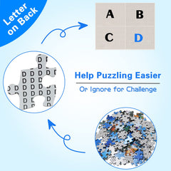 HUADADA puzzle made from recycled cardboard for durable, smooth piece placement