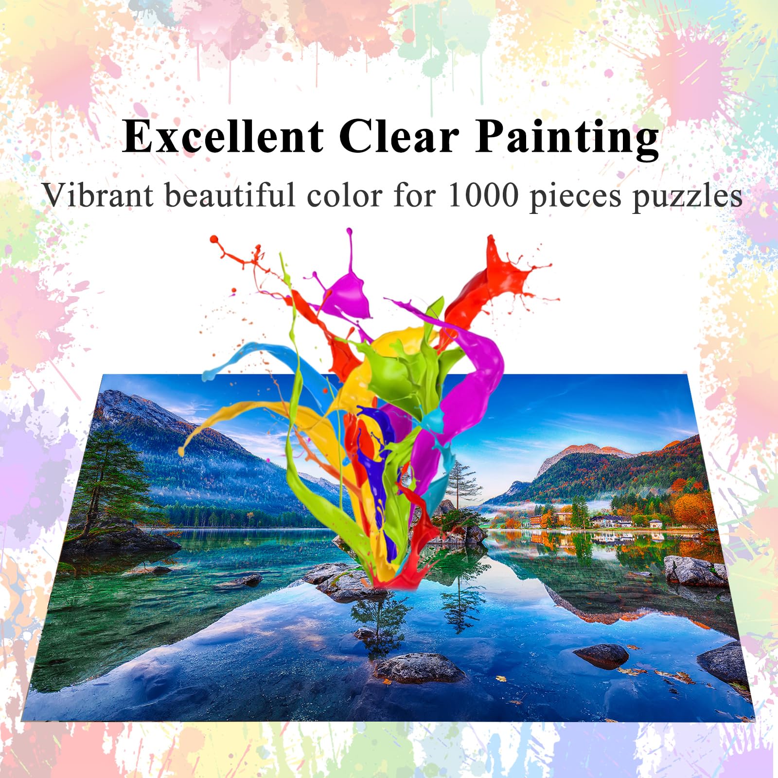 HUADADA Hintersee Lake landscape puzzle suitable for family-friendly activities.