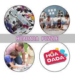 HUADADA poster reference guides layout during assembly.