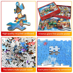 HUADADA precise-cut 1000-piece puzzle designed for durable assembly and satisfying fits.