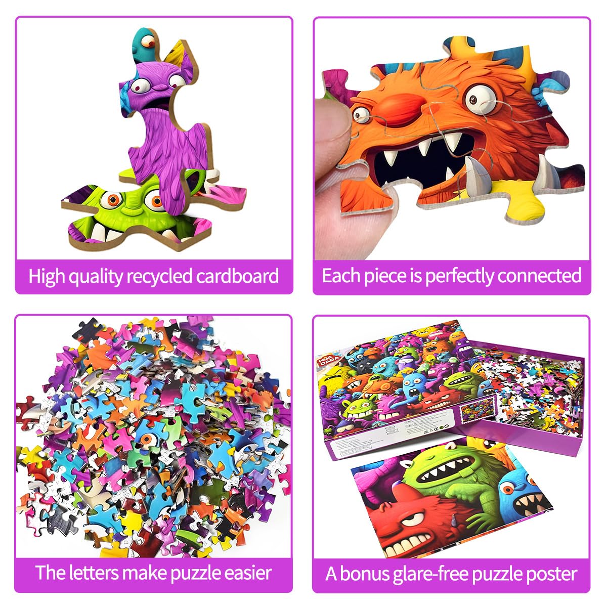 HUADADA puzzle uses premium recycled material for durable play