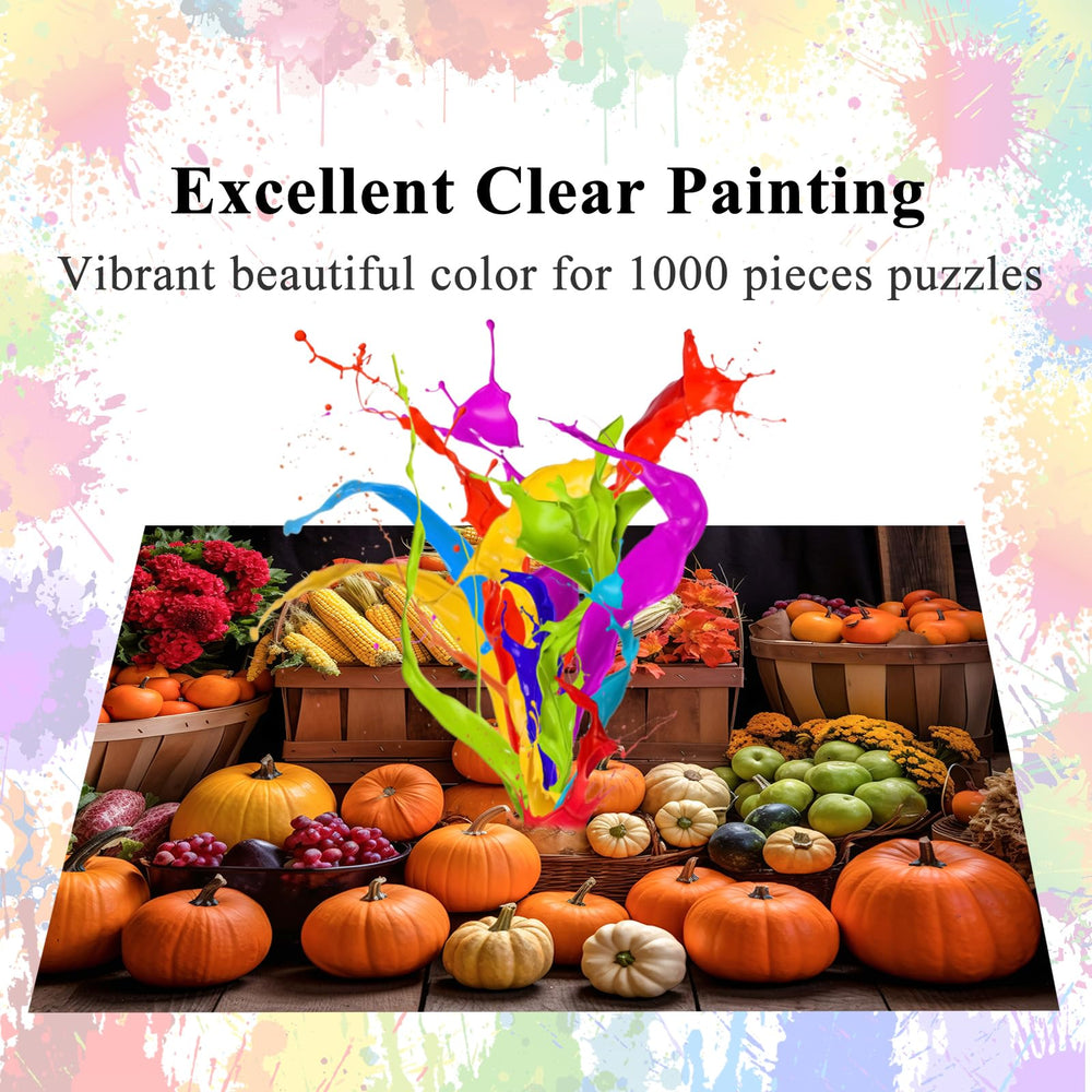 HUADADA autumn pumpkin artwork puzzle supports focus during family time
