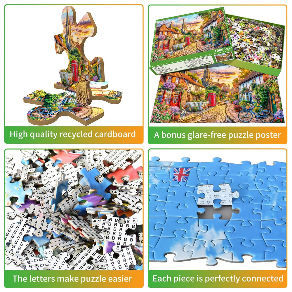 HUADADA puzzle close-up: precise interlocking pieces for satisfying assembly