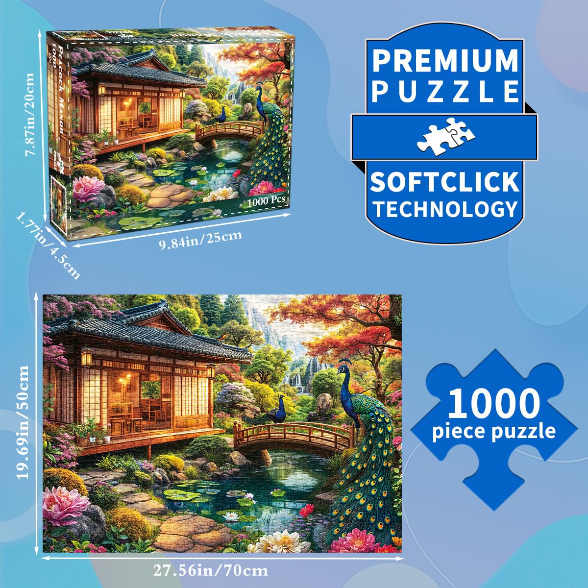 HUADADA puzzle close-up shows vibrant colors and precise piece fit