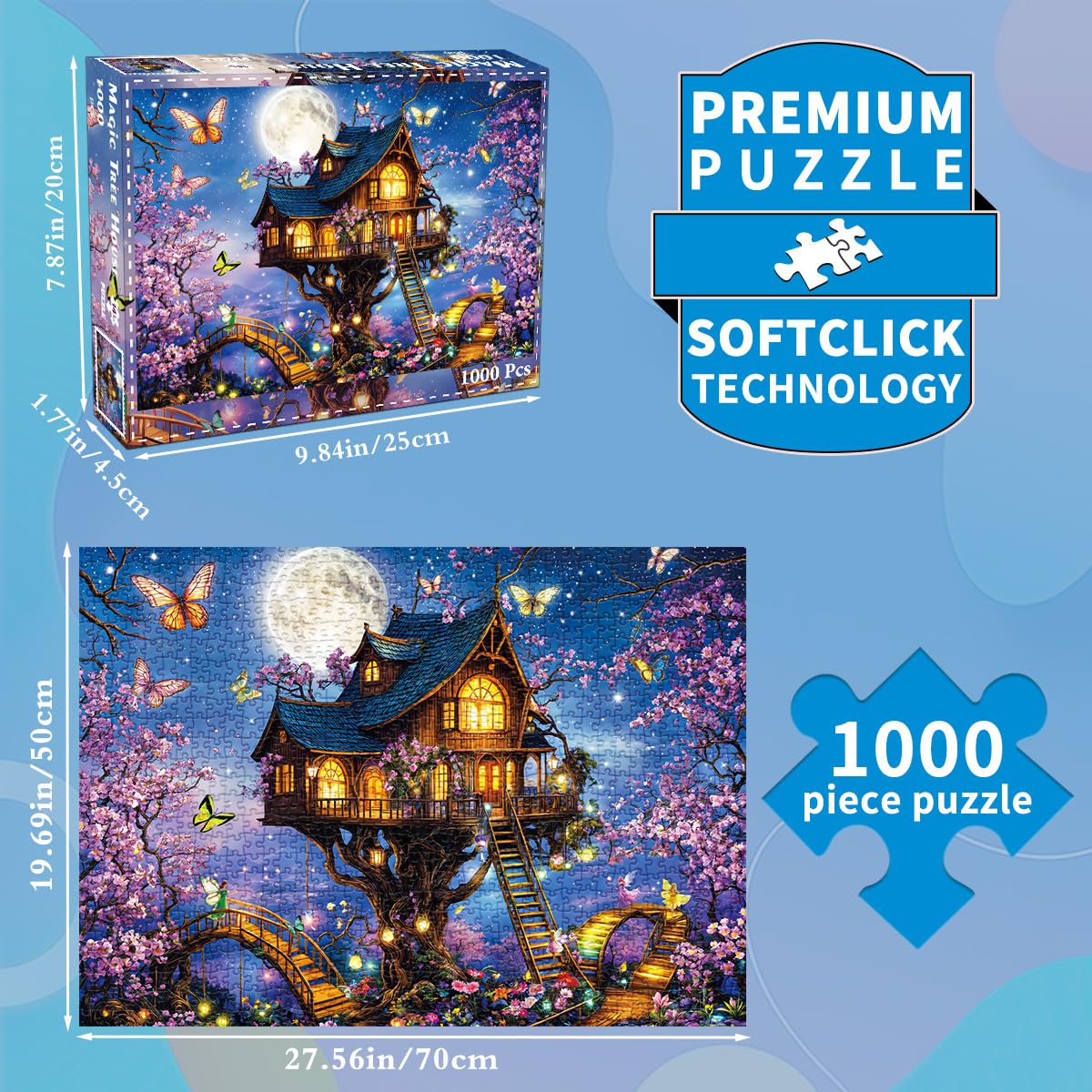 HUADADA puzzle colors vivid detail ideal for display and framing.
