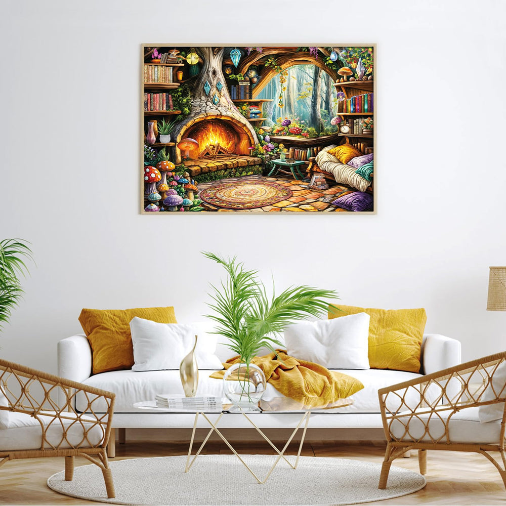 HUADADA 1000-piece puzzle completed; ready to display as charming art.