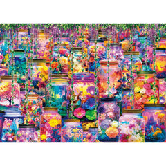 HUADADA 1000-piece puzzle featuring dreamy glass jar scene for relaxing evenings