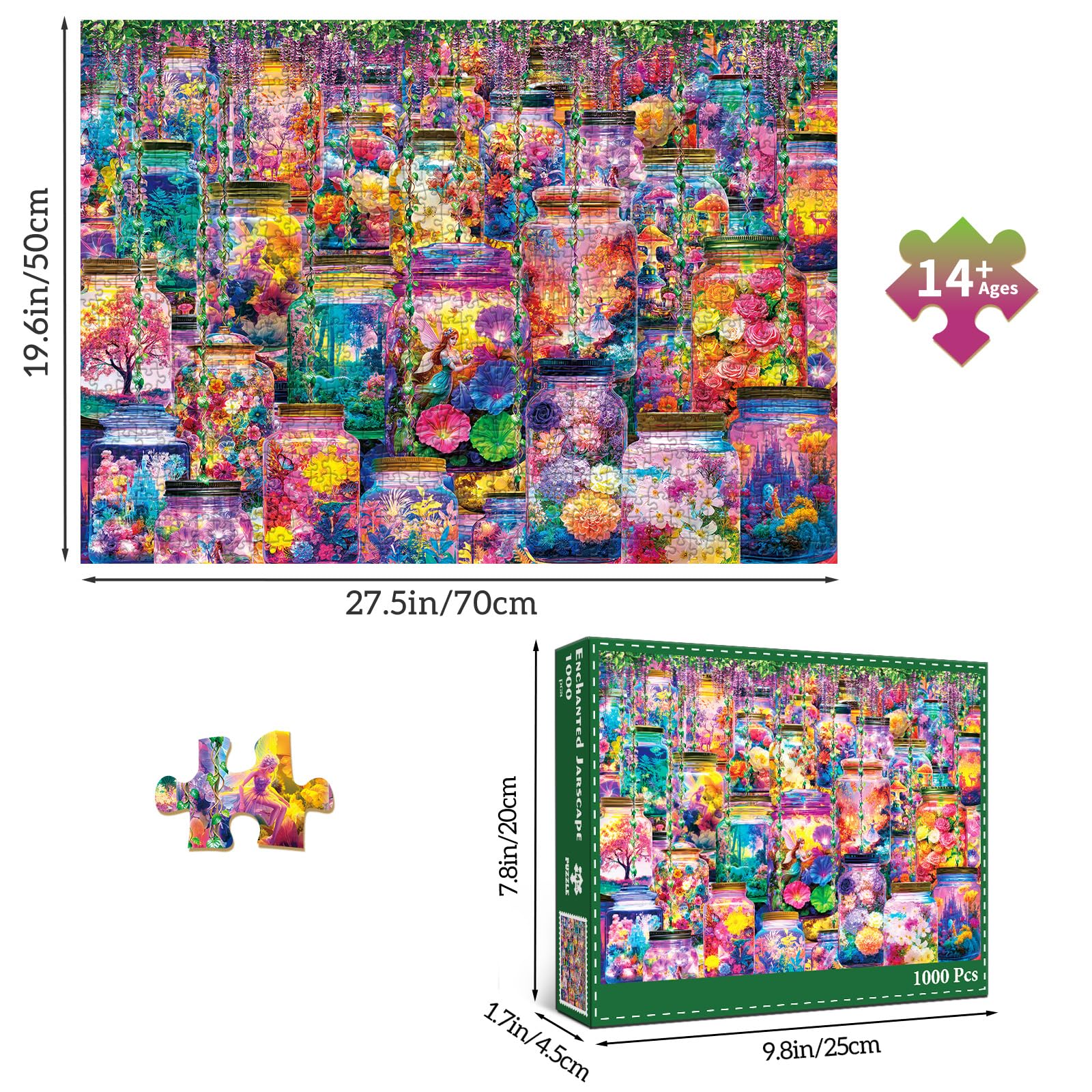 Family-friendly HUADADA 1000-piece puzzle scene for shared activity