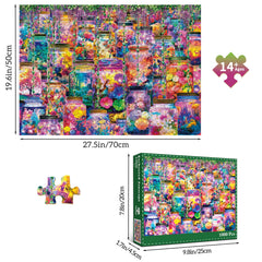 Family-friendly HUADADA 1000-piece puzzle scene for shared activity