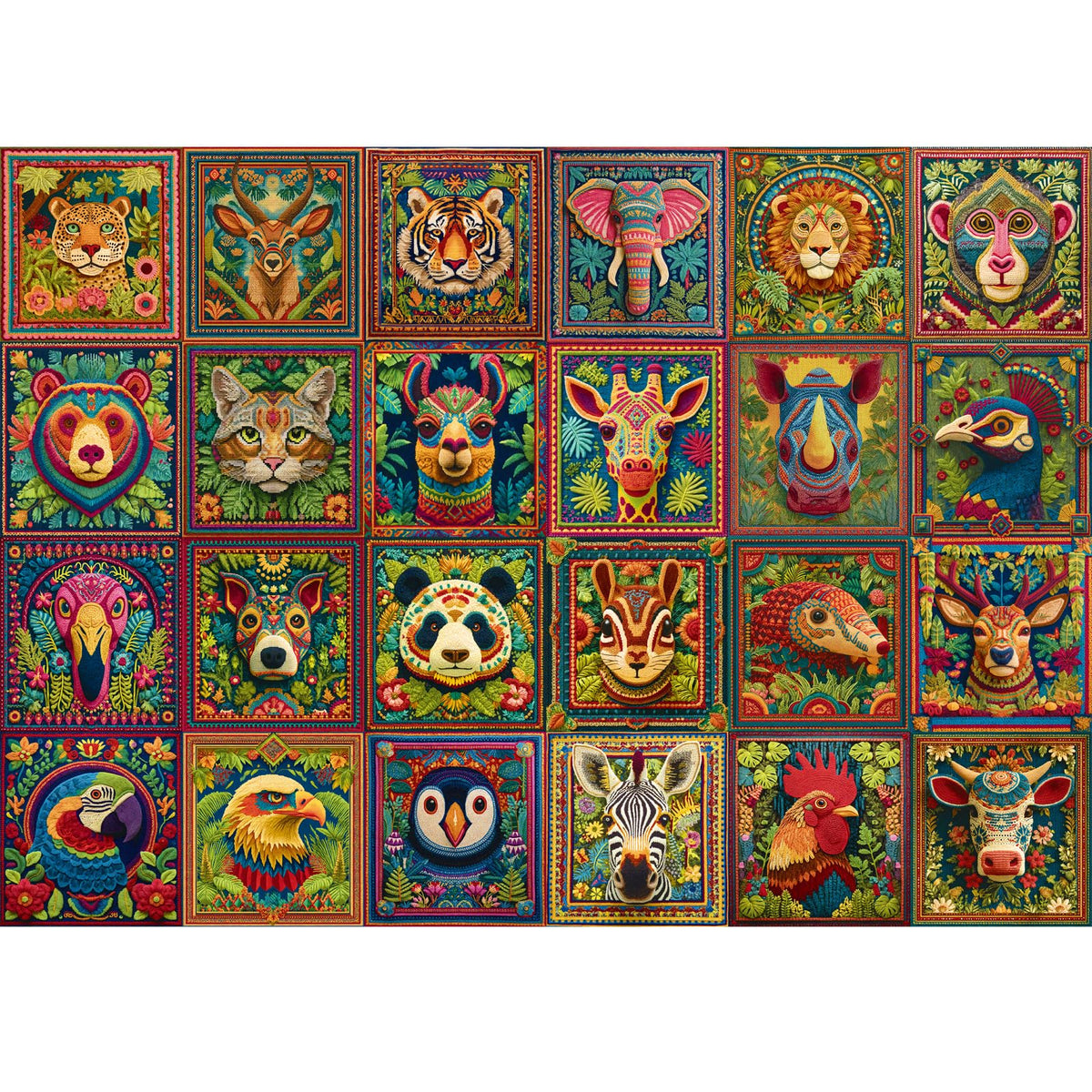 HUADADA puzzles box and poster view for guided, relaxing assembly