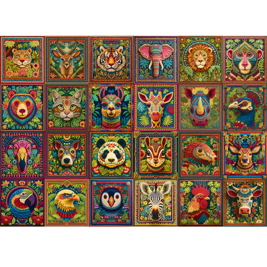HUADADA puzzles box and poster view for guided, relaxing assembly