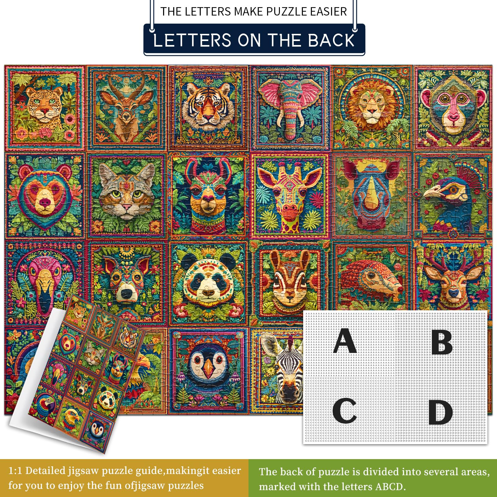 HUADADA puzzles pieces spread on table for a relaxing pastime at home