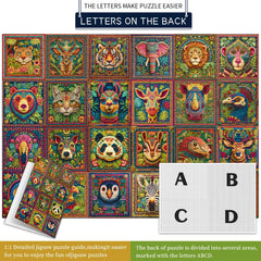 HUADADA puzzles pieces spread on table for a relaxing pastime at home