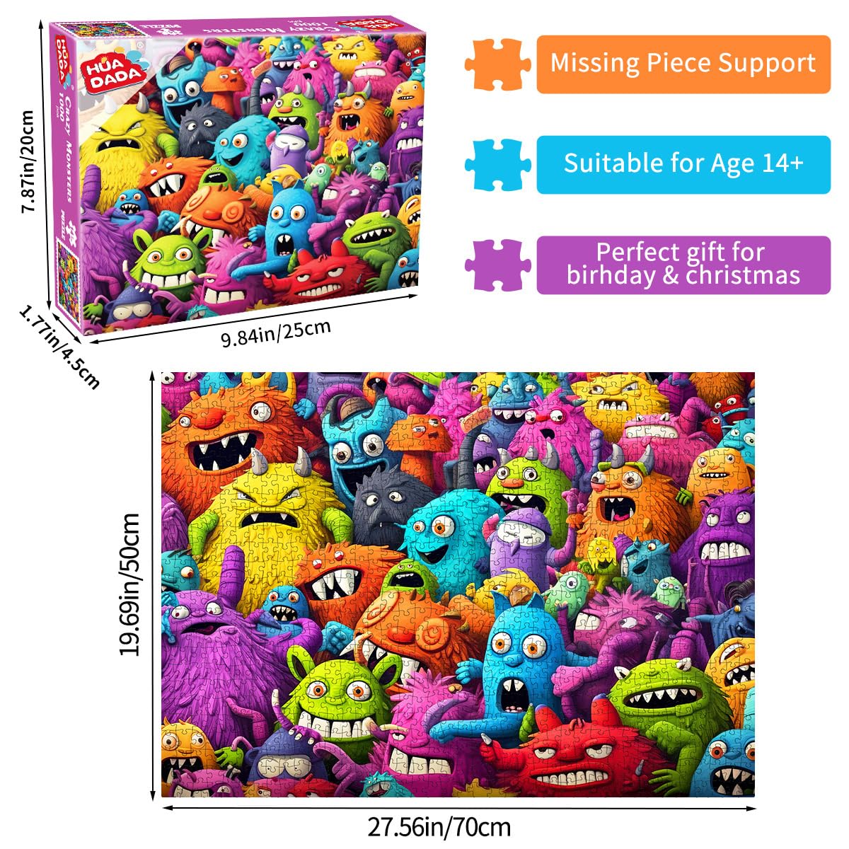 HUADADA round-edged pieces ensure safe handling during play