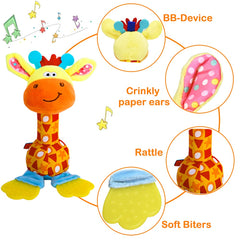 HUADADA teether and rattle combo enabling teething relief and sensory exploration